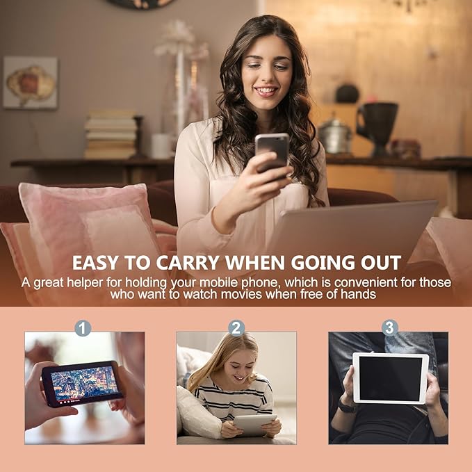 MERRYHAPY Foldable Aluminum Alloy Tablet Stand Desktop Holder Adjustable Multi-Angle Solid Tablet Desk Mount Compatible with Ipad and for Home and Office Use