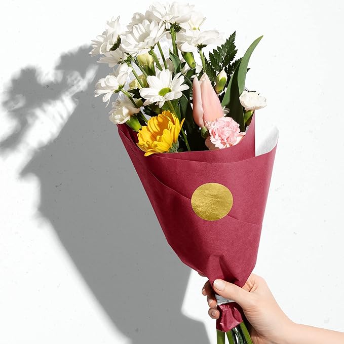 Jillson Roberts Bulk 20 x 30 Inches Recycled Tissue, Burgundy, 480 Unfolded Sheets (BFT08)