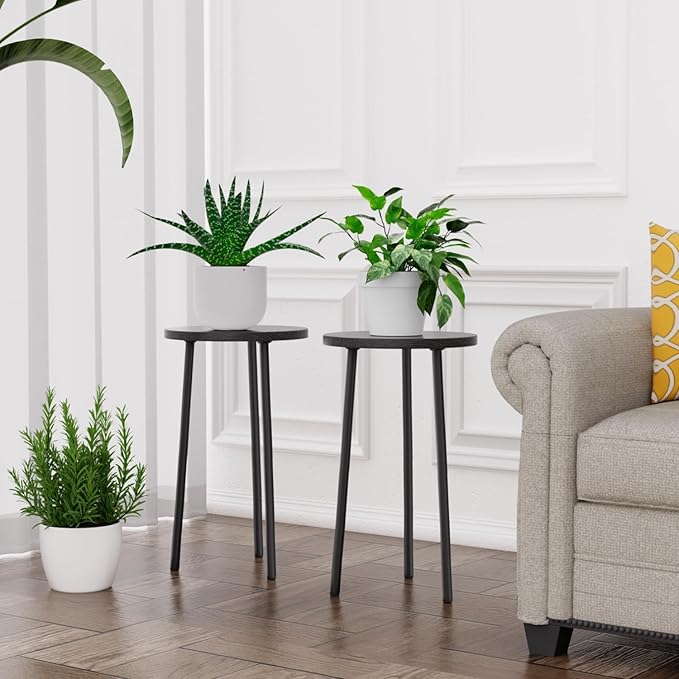 Plant Stand Indoor Outdoor: 2 Pack Indoor Plant Stand 20'' Convertible Multi-purpose Holder - Mid Century Modern Decor - Tall Plant Table for Living Room/Balcony/Garden/Patio