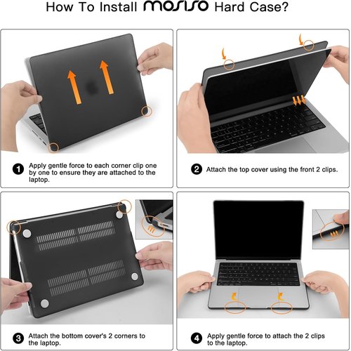 **MOSISO MacBook Pro 14 Inch Hard Case - Cloud Blue with Keyboard Skin, Screen Film & Pouch**