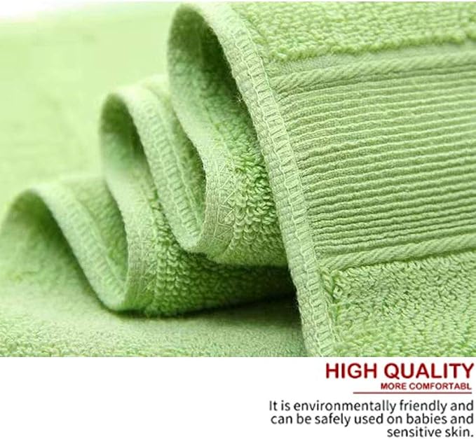 PUPOPIK Hand Towels for Bathroom 2 Pack-100% Cotton Hand Towel (14 x 30 Inch), Highly Absorbent and Quick Dry Face Washcloth, Home Soft Premium Towel for Hotel, Bath, Kitchen and Spa (Green)