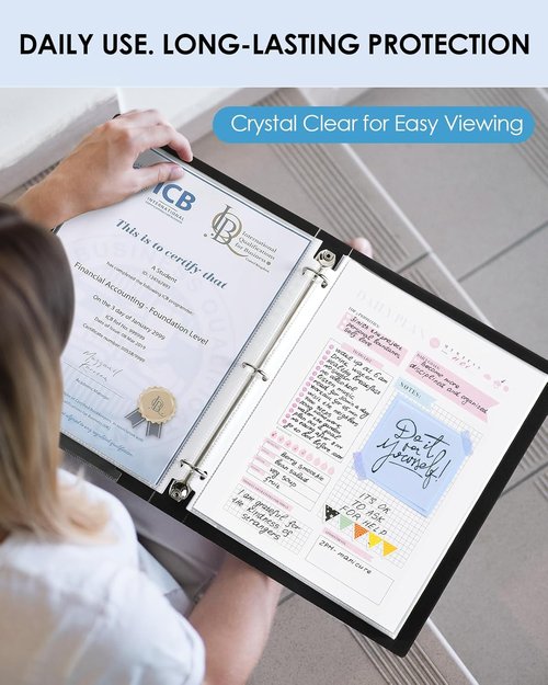 KTRIO Heavy-Duty Sheet Protectors - Clear Page Protectors for 3 Ring Binders | 8.5 x 11 Inch, 300 Pack