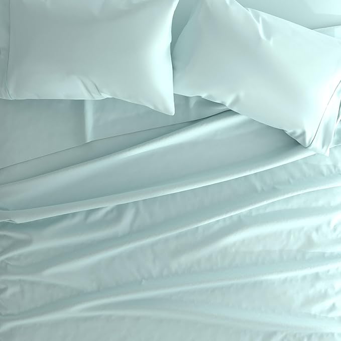 Linen Market Brushed Microfiber Full Sheet Set 4 Piece – Oeko-TEX Certified Ultra Soft & Wrinkle-Free - 16" Deep Pocket Sheets - Easy Care Full Size - Aqua