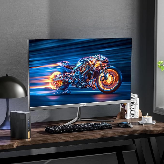 Gawfolk 24.5 Inch PC 300Hz Gaming Monitor, FHD 1080p Screen,Adaptive Sync,1ms Without Bezel, 98% sRGB, 178 ° Angle View, HDMI、DisplayPort, Compatible with Wall mounting 75 * 75MM - Black