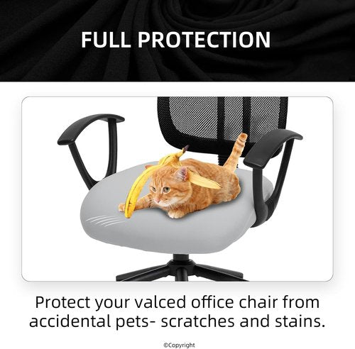DIVA EN CAMINO DEC Stretchable Desk Chair Cushion Cover - Universal Spandex Slipcover | Removable, Washable, Anti-Scratch for Pets