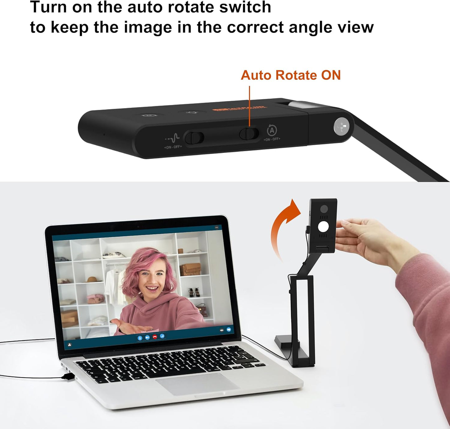 VIISAN VS13AM 13MP Document Camera - Ultra-Close Macro Lens for 4K Detail | Ideal for Inspections & Teaching