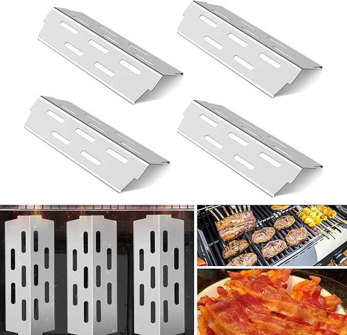 Grieptra Heat Deflectors for Weber Genesis II E-410, S-410, LX E-440, S-440 (304 Stainless Steel, ES/410 * 4)