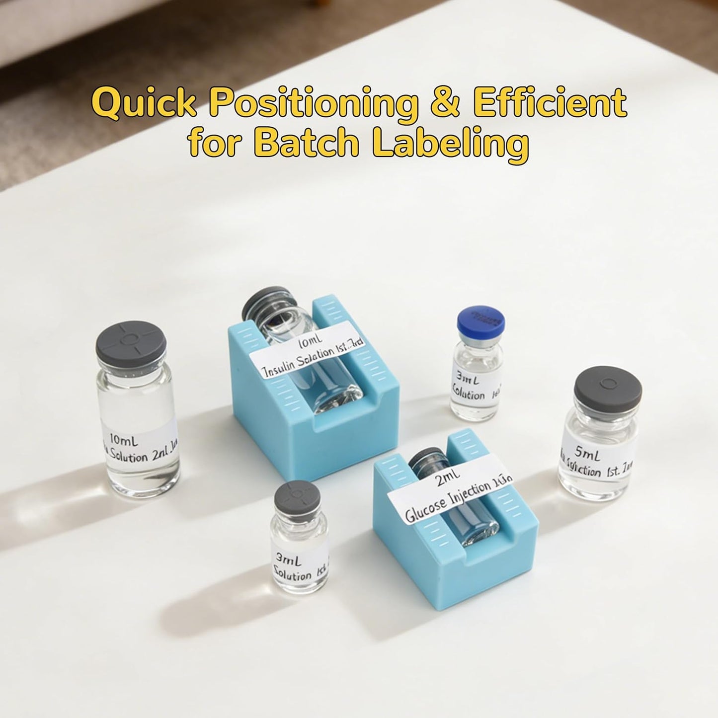 Skiennix Peptide Vial Label Applicators - Time-Saving Handheld Tool for 2ml/3ml & 5ml/10ml Vials