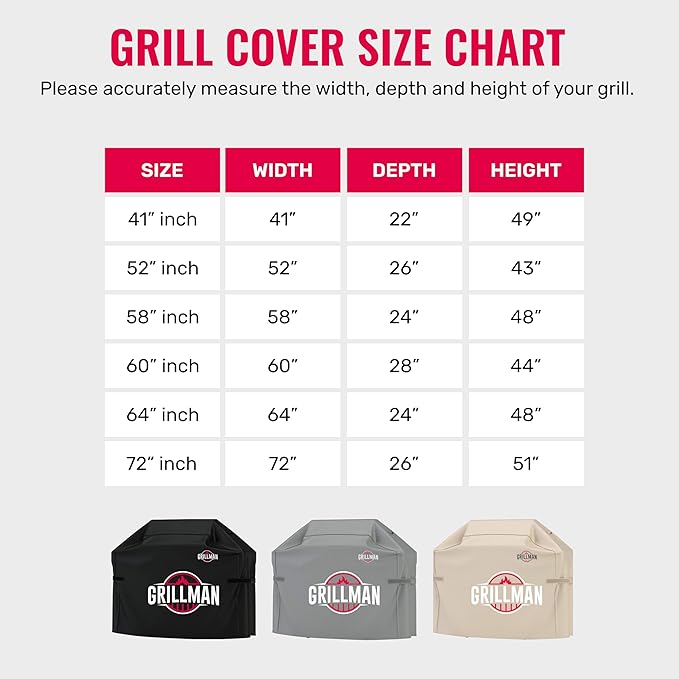 Grillman Grill Cover for Traeger Pro Series 575/22 - Wind and Waterproof Solution-Dyed Fabric - Smooth Sewing Thread with Dark Line Inside - Tan - Traeger Grill Cover