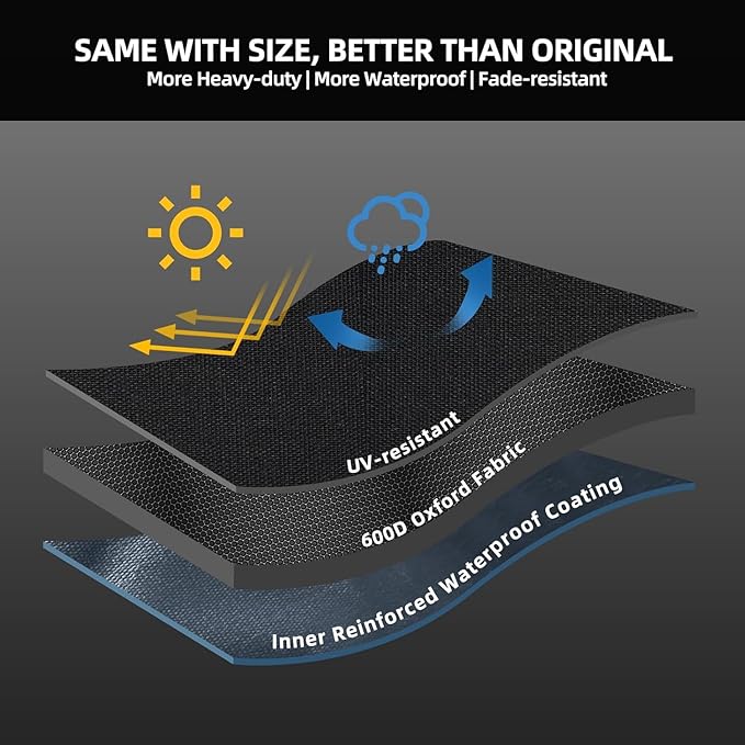 Waterproof Grill Cover for Traeger Woodridge Wood Pellet Smoker, 600D UV Resistant & Rip-Proof Smoker Fabric, Full-Length All Weather Outdoor Accessories Bac761 (Cover Only)