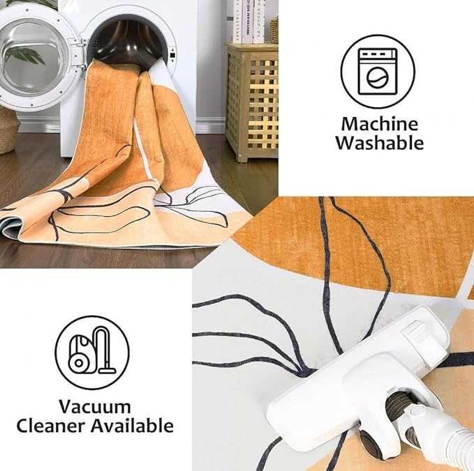 Bright Yellow Black and White Spots Snake Rug for Living Room Bedroom Guestroom Non Shedding Faux Wool Area Rug Fun Animal Shaped Rugs Vibrant Art Playroom Nursery Room Anti Slip Durable Carpet 8x10
