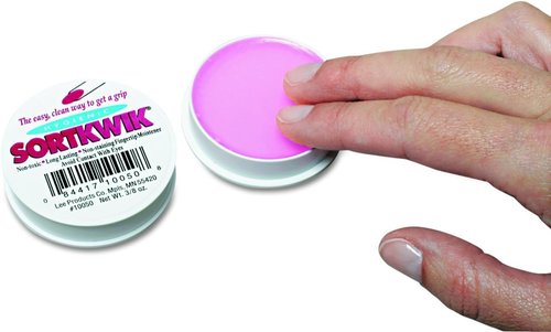 LEE Sortkwik Fingertip Moisteners - 3 Pack, 3/8 oz, Pink | Enhance Your Paper Handling