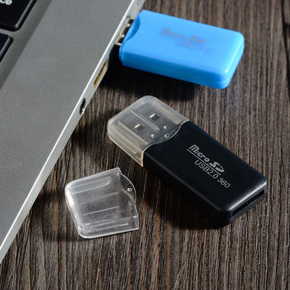 VizGiz Micro SD Card Reader - 6 Pack USB 2.0 Adapter for Android, PC, Mac & More | Compact Design