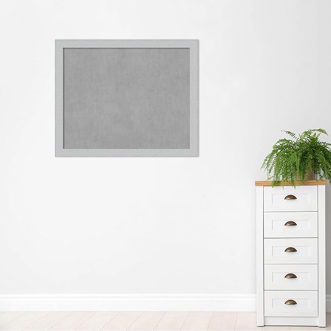 Amanti Art White Framed Magnetic Board 36x44 X-Large Vision Board for use with Magnets, 100% Metal Sheet to Display Items as Office Decor or for Home Organization in mudroom, Kitchen or Kids Room