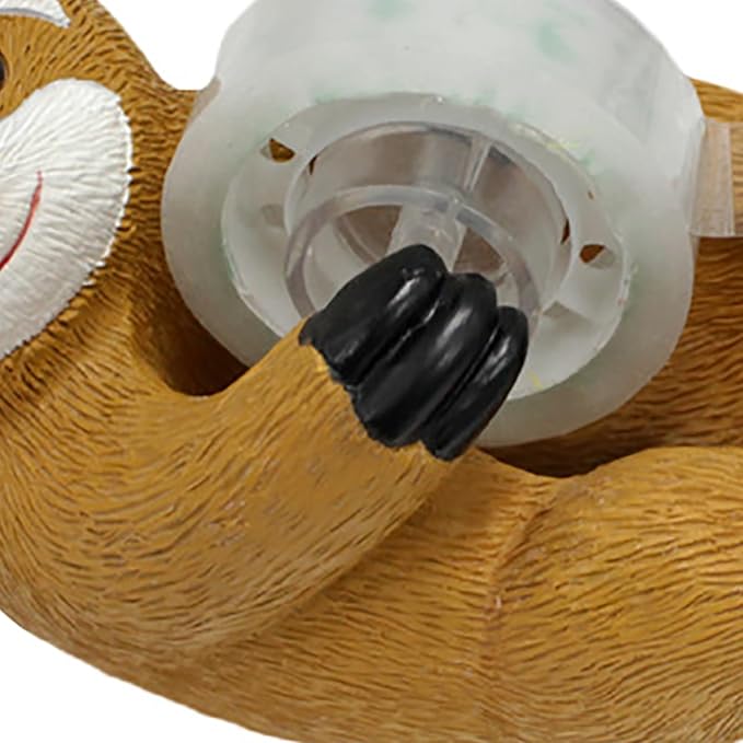 Sloth Tape Dispenser, Cute Desk Tape Holder, Adhesive Tape Cutter with High Toughness Material, Fun Office Stationery for Home School Office Use, Portable and Decorative