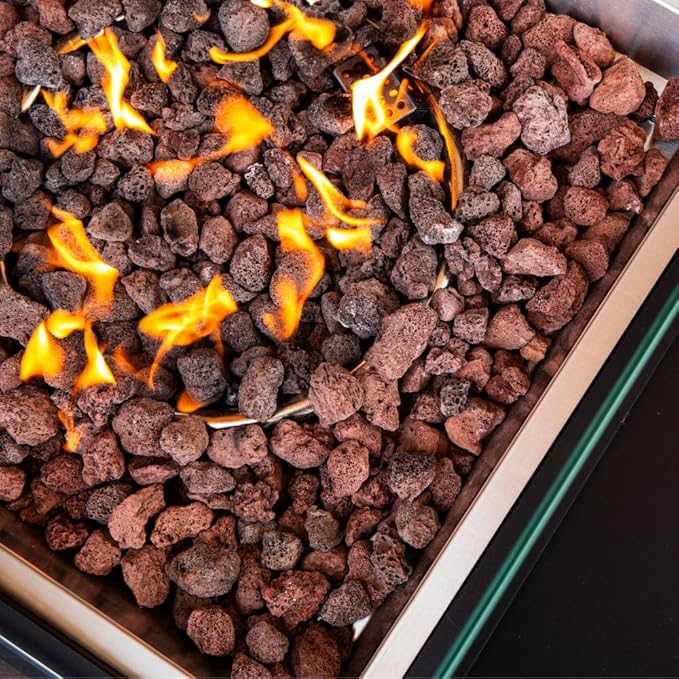 Ashton 36” Propane Fire Pit Smokeless Firepit Outdoor Gas Fire Pit for Outside Patio Firepit Table Includes Rain Cover Converter Kit Lava Rocks Lid CSA Certified