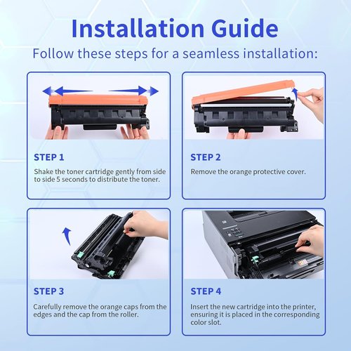 Brother TN760 Toner 4-Pack Replacement | Compatible with MFC-L2710DW, MFC-L2750DW, DCP-L2550DW, HL-L2370DW