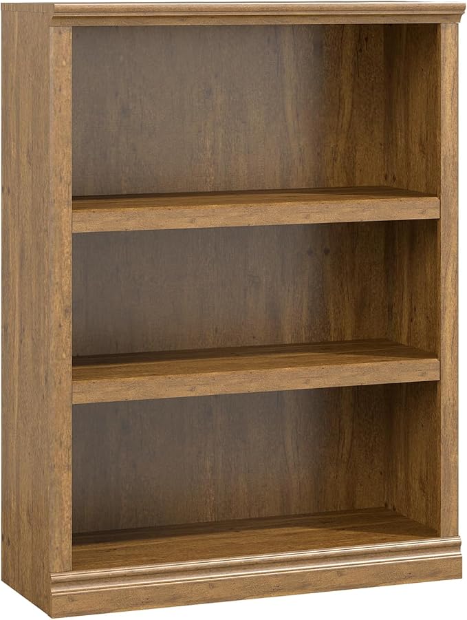 43 in Tall Bookcase, 3-Tier Bookshelf Open Storage, 33 inch Wide Floor Standing Indoor Furniture, Book Cases for Home School Library Office Bedroom Kids, Vintage Oak 3 Tiers