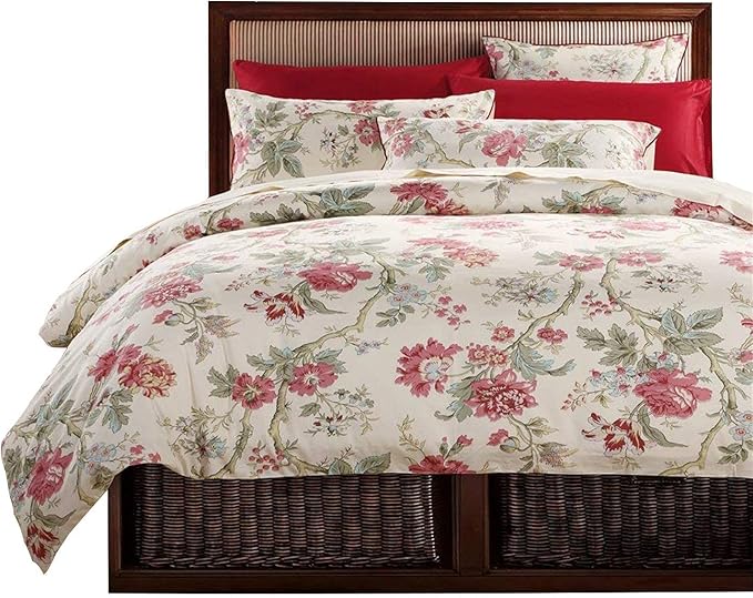 Brandream Luxurious Duvet Cover Queen Size Bedding Set Floral Duvet Quilt Cover Set Printed Chinoiserie Peony Asian Style Home Collections 800TC Egyptian Cotton Bedding Set Pieces