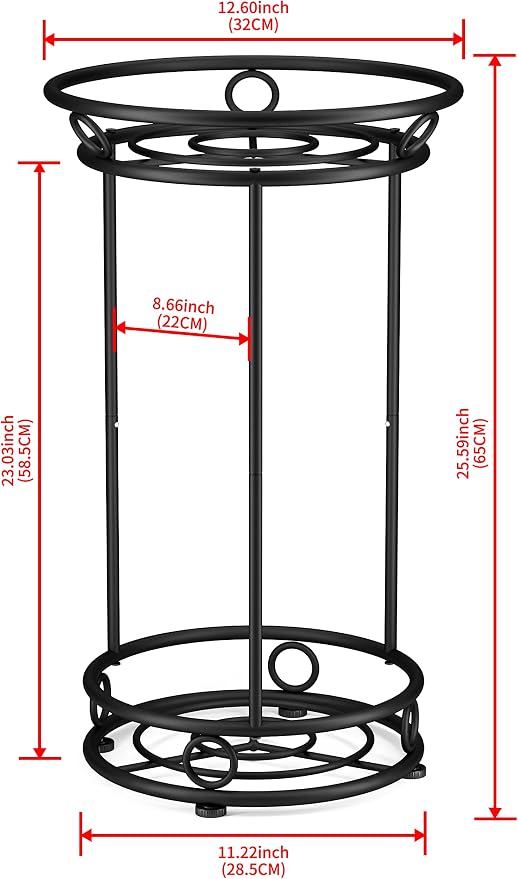 YIUKEA Plant Stand Indoor Outdoor - Metal Planter Holder Shelf Tall Tiered Flower Pot Display Organizer Rack for Garden, Patio, Living Room, Bathroom, Office (Black)