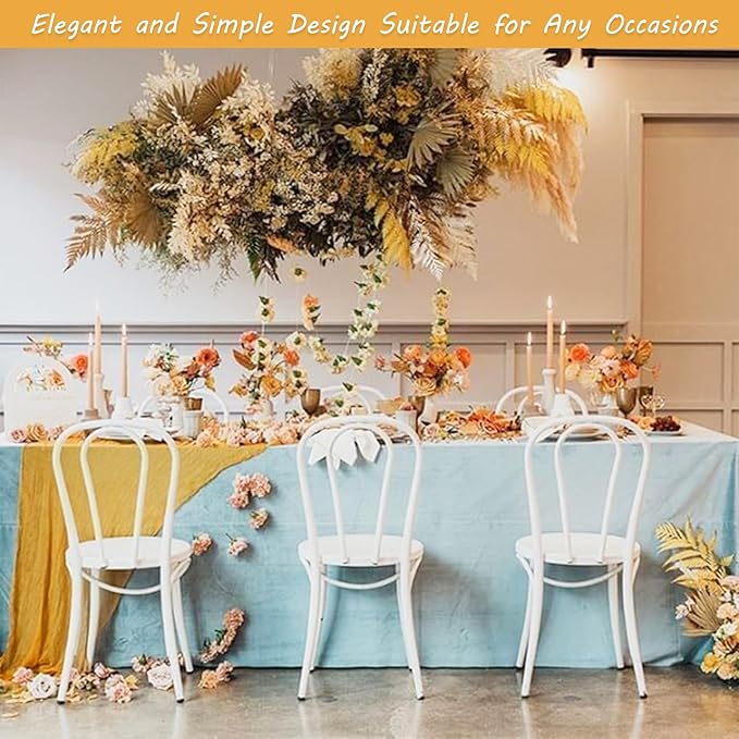 Fivenl Boho Gauze Table Runner - 35x72 Inch, Rustic Cheese Cloth, Long Table Runner for Wedding, Bridal Shower, Birthday Party Decor (Mustard)