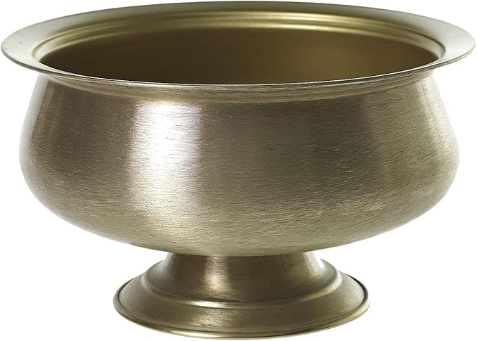 Fiona Metal Gold Compote for Plant and Flowers| Modern Bowl Decor for Home or Office l Indoor and Outdoor Vase for Any Event Decorations (9.75"x 5.75") (72201)