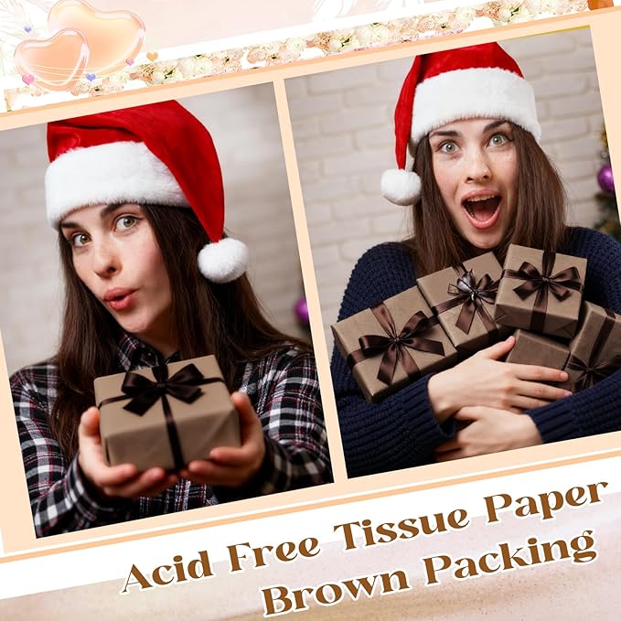 Qilery 500 Sheets Brown Tissue Paper Bulk 15 x 20 Inch Chocolate Brown Wrapping Paper for Gift Bags Acid Free Retro Tissue for Christmas Craft Supplies, Bouquet, Garlands, Forming Pompoms, Party Decor