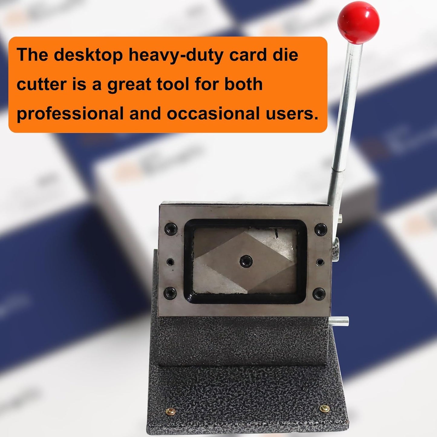 Skiennix Manual PVC Business Card Cutter - All Metal Steel Cutting Machine | 3.4x2.1 Rounded Corner