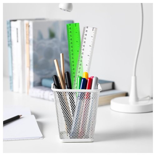 Skiennix 12-Inch Clear Plastic Ruler Set - 30 Pieces with Inches & Metric for School or Office Use