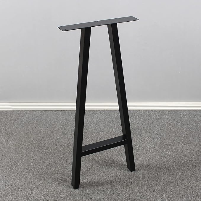 MBQQ Rustic Decor A Shape Table Legs, 35" Height, 15" Wide, Heavy Duty Metal, Dining & Desk, Industrial Modern, DIY Iron Bench Legs