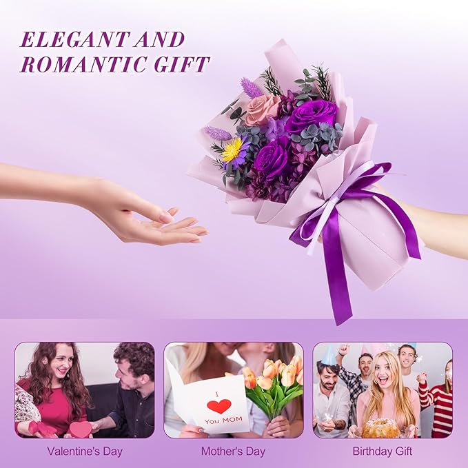 Forever Flower,Flowers for Delivery,Roses Bouquet Lasting for 3 years,Birthday Flowers,Sympathy Flowers,Gifts for Her Women Mom Grandma Wife Friends