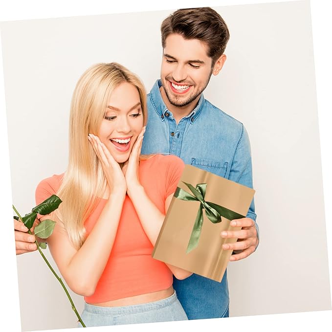 Abaodam 20Pcs Double-sided Flower Wrapping Paper Bouquet Packaging Paper for Wedding Birthday Craft DIY Floral Wrap Red and Gold