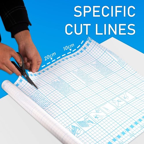 Chell Clear Contact Paper Roll - Self-Adhesive Book Cover Protector | 17.5 in x 5 ft