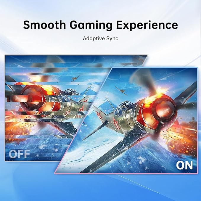 KTC 23.8 Inch Gaming Monitor, FHD@144Hz 120Hz Monitor with IPS Panel, Hardware Anti-Blue Light, 95% DCI-P3, 99% sRGB, ΔE<2, 300 cd/㎡, 1500:1, Flicker Free and Adaptive Sync for Working and Gaming