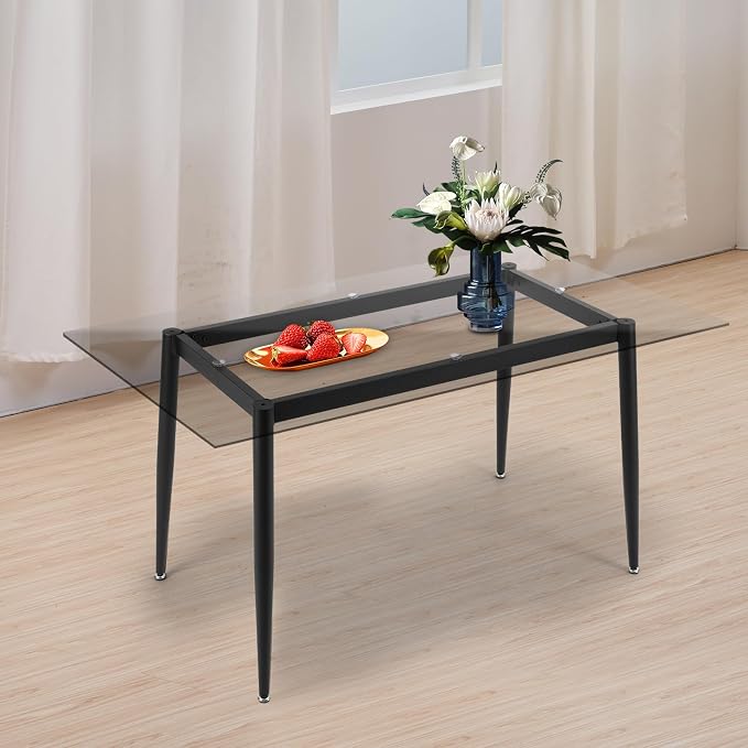 Modern Desk Frame,Industrial Metal Table Legs with Suction Cups,Desk Base for Marble,Glass,Wood Top,Furniture Legs for Home,Kitchen,DIY Bench Legs Coffee Table,Capacity 661.38lbs (Black)