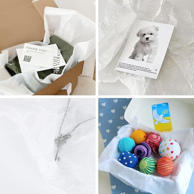 Simetufy 115 Sheets Large 20 x 30 Inch White Tissue Paper for Gift Bags, Archival Bulk for Textiles, Clothing Storage