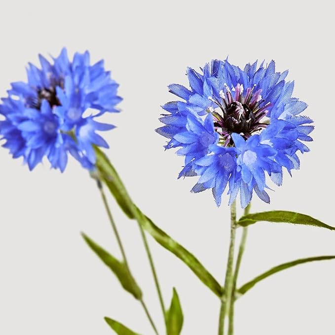 Afloral Blue Faux Cornflower Wildflowers - 25.5"