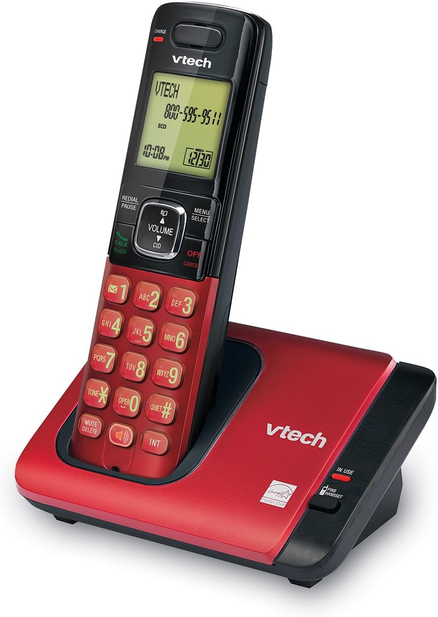 VTech CS6719-16 DECT 6.0 Cordless Phone - Caller ID & Call Waiting, Red Handset