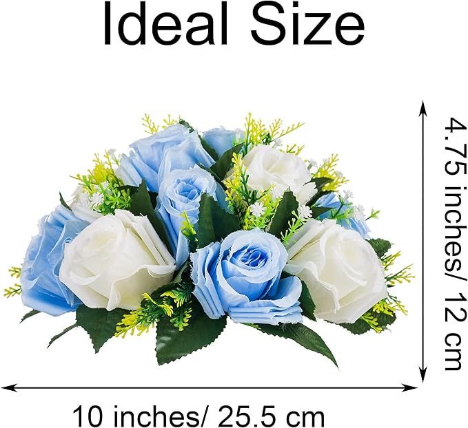 Flower Centerpieces for Wedding Tables: Wedding Table Decorations Blue & White Flower Balls Centerpieces for Engagement Cerebration Party Center Pieces 10 Packs