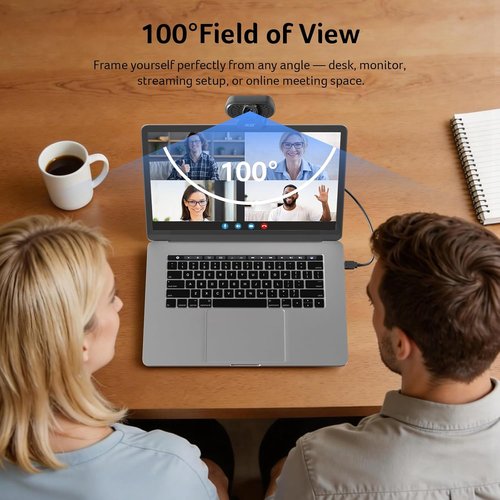 Acer 1080p Webcam - USB Plug and Play Camera with Noise Cancellation | Ideal for Streaming & Online Meetings