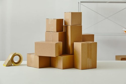 Kraft Small Shipping Boxes - 25 Packs of 4x4x4 Inch Corrugated Cardboard | Easy Assemble for Mailing & Storage