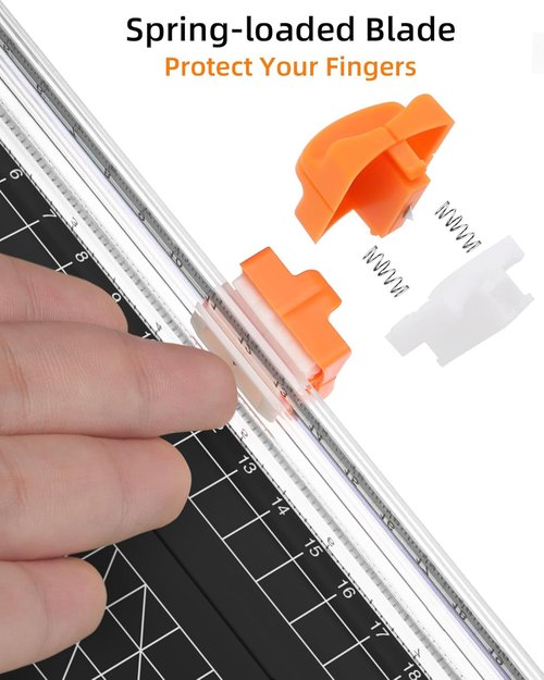 Firbon Black A5 Paper Cutter - Compact Straight Trimmer with Side Ruler for Scrapbooking & Crafts