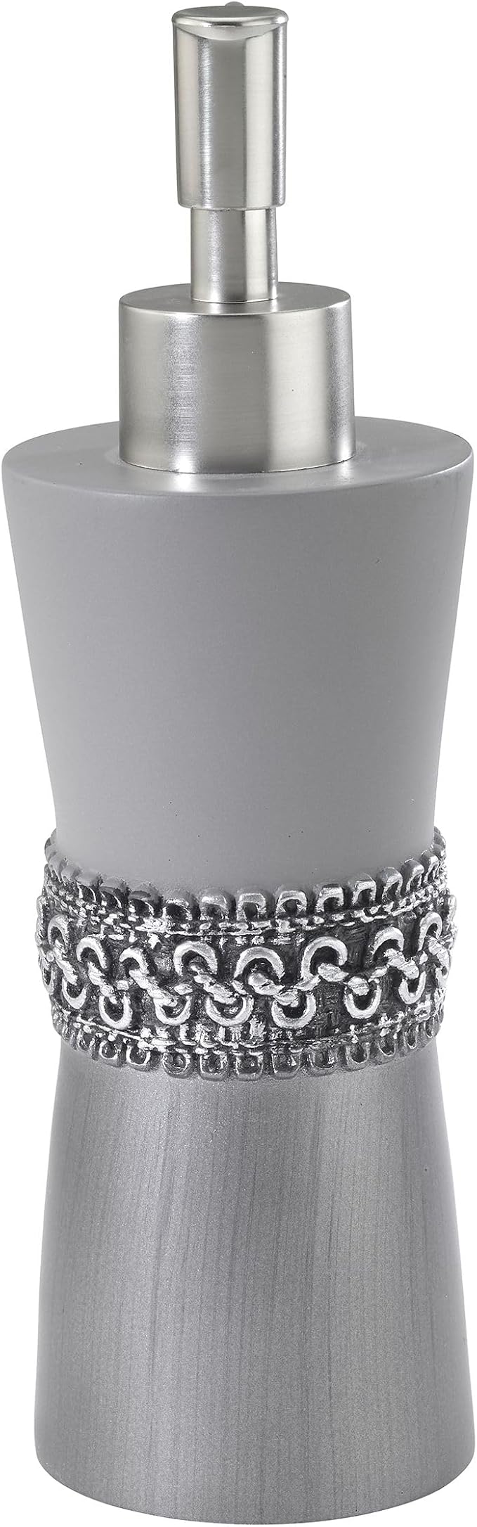 Avanti Linens - Soap Dispenser & Lotion Dispenser, Durable Resin Bathroom Accessories (Braided Medallion Collection)