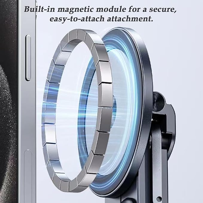 Tablet Stand - 18.15x5.8x2.1cm Magnetic Aluminum Holder | Laptop and Tablet Support, Adjustable Phone Tripod, Travel Office Desk Home Outdoor Indoor, Portable Gadget Stand, Lightweight Durable Holder
