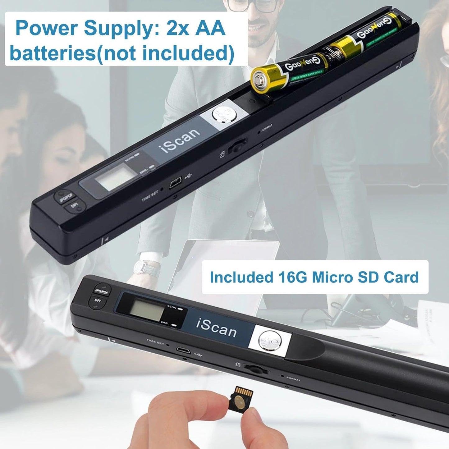 Skiennix Portable Photo Scanner - High-Resolution 900 DPI Document Scanner with 16GB SD Card | USB Uploads to Computer