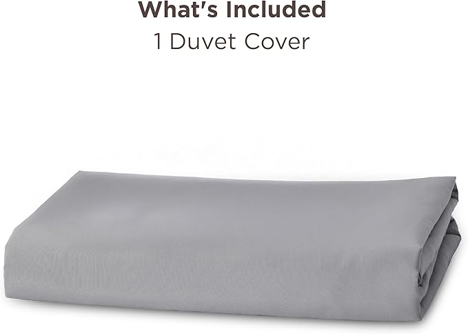 Bedsure Duvet Cover King Size - Only Includes 1 Duvet Cover (104"x90"), Hotel Luxury Soft Double Brushed All Season Bedding for Kids & Adults, Zipper Closure, NO Comforter, Grey