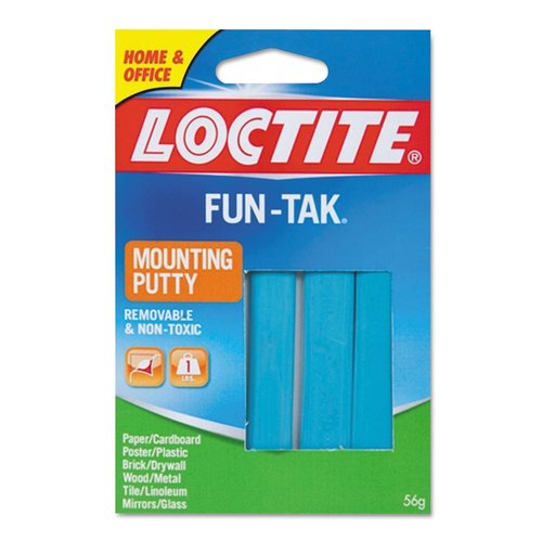 Loctite Fun-Tak Mounting Putty - 2 Oz Blue Adhesive for Easy Wall Mounting & Crafting