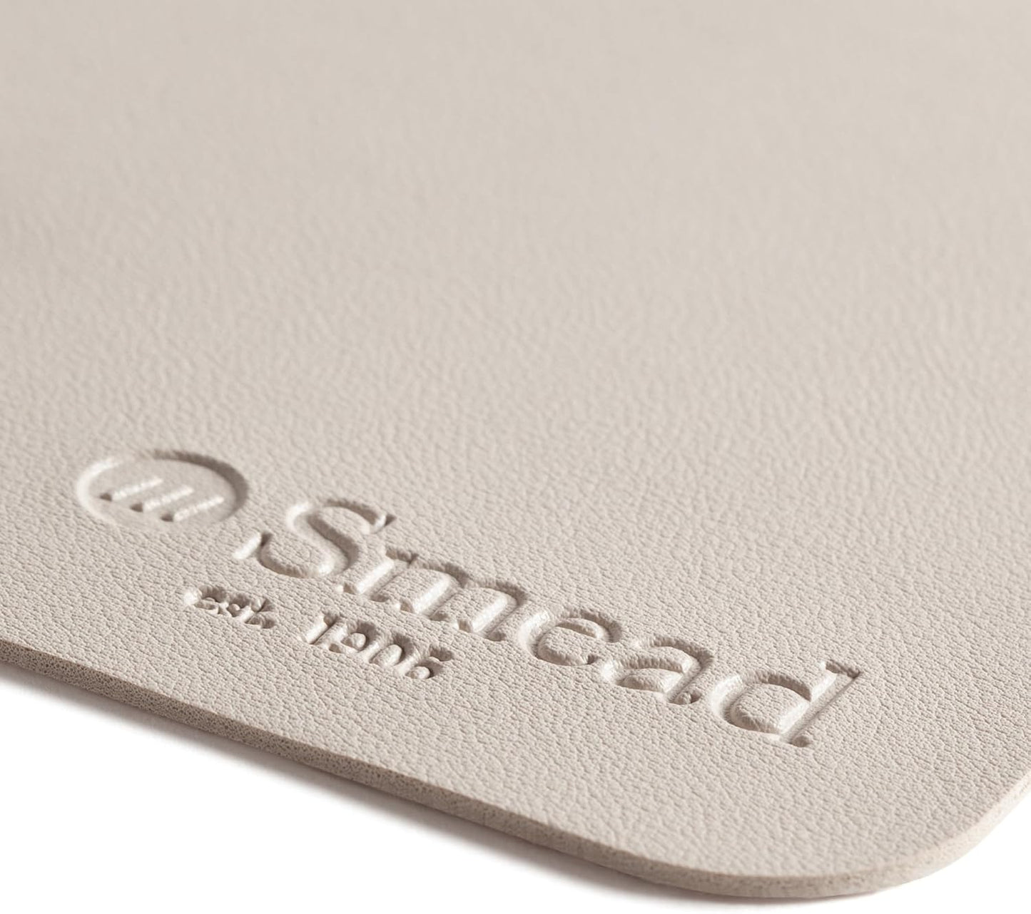 Smead Vegan Leather Desk Pad - Non-Slip Faux Suede Backing | Stylish Office Organizer, 31.5” x 15.7” Sandstone