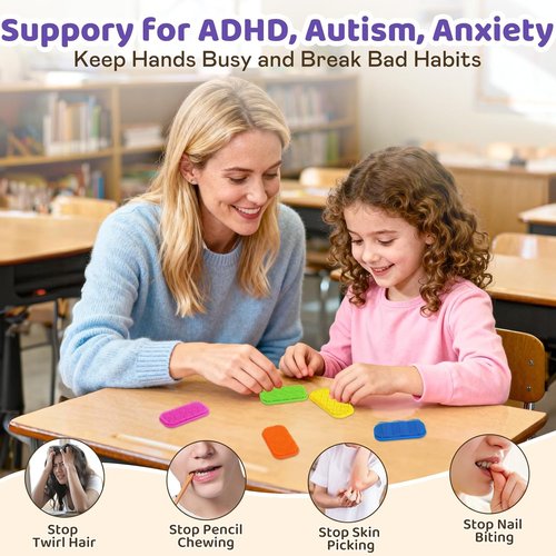 Bristle Tactile Sensory Calm Strips - Soft & Gentle Suction Cup Fidget Toys for Kids | 8PC Set for Autism & ADHD Relief