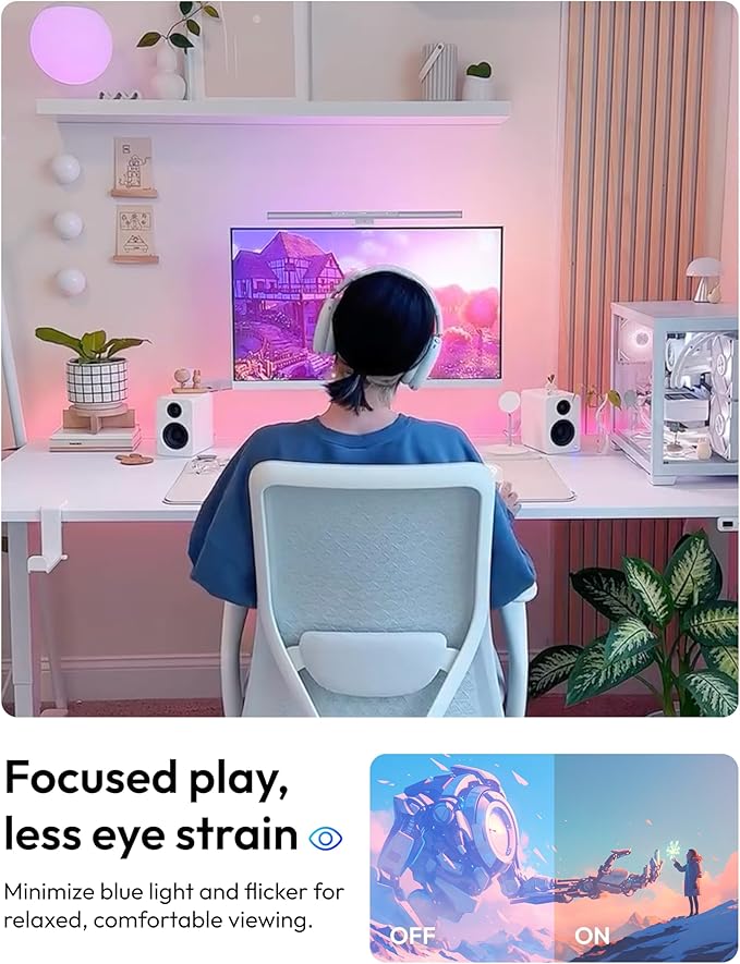 Pixio PX248 Wave Purple 24 inch 200Hz Refresh Rate FHD 1080p Resolution Fast IPS Panel 1ms GTG Response Time Built-in Speakers Gaming Monitor with Adaptive Sync